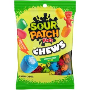 Sour Patch Kids Chews Soft Candy 2.12oz Peg Bag 12ct